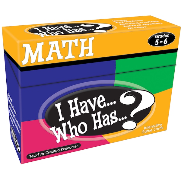 Teacher Created Resources I Have, Who Has Math Game, Grade 5-6 TCR7834